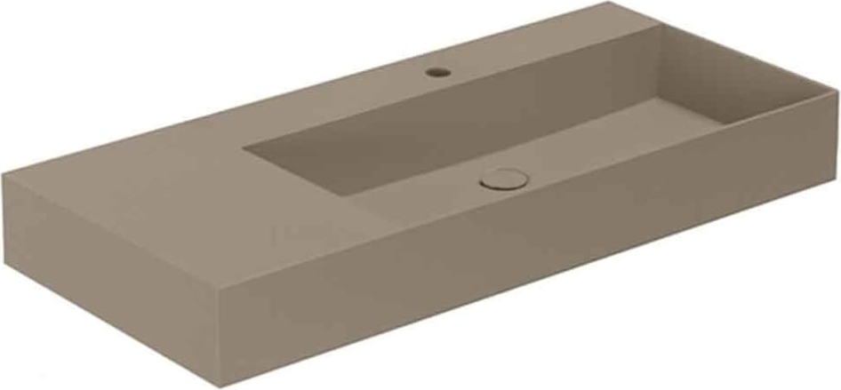 lavabo elegance sq 102 l håndvask, 102x40 cm, mat brun
