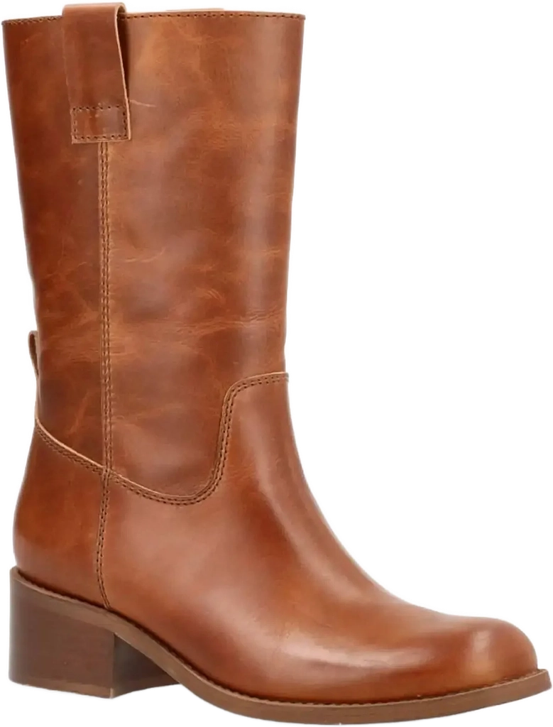 phenumb copenhagen Martina Mid-High Leather Boots - COGNAC - 36