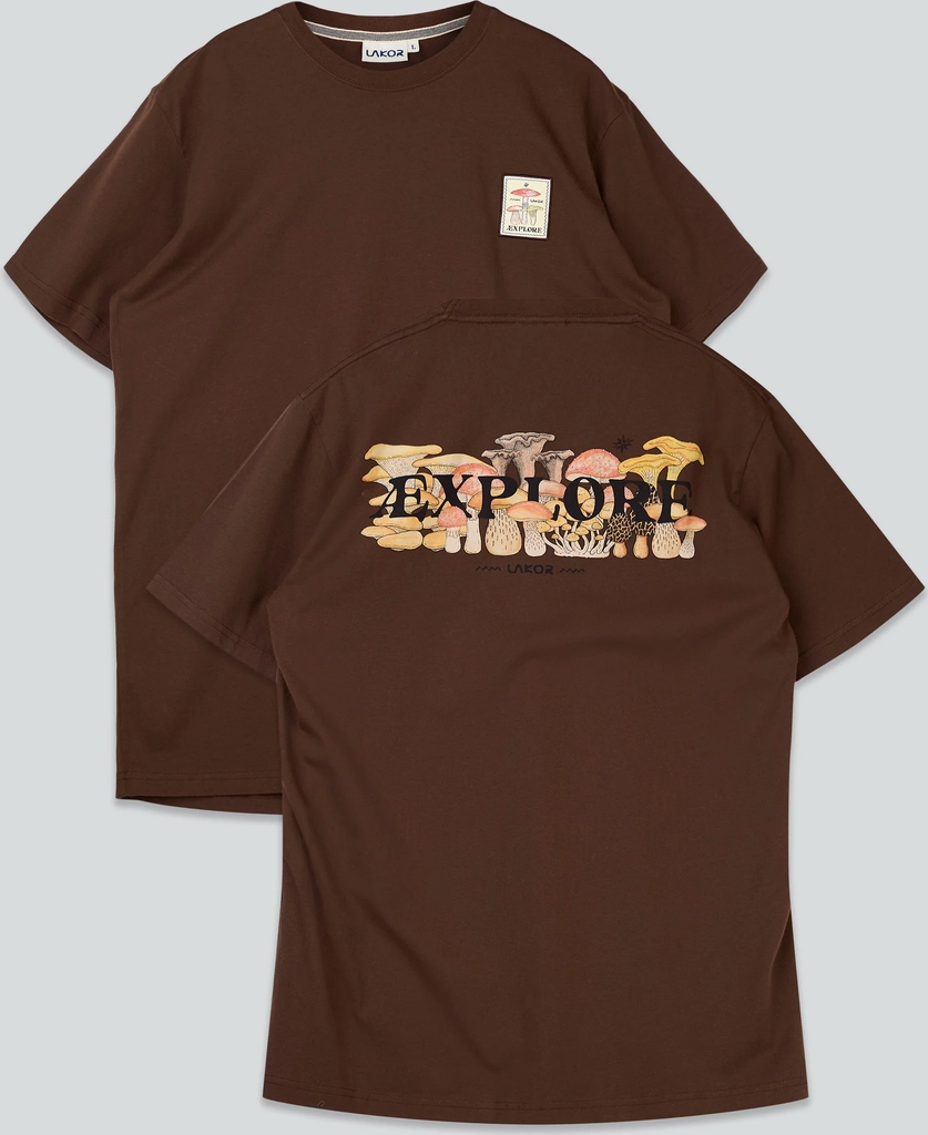 mushroom forest t-shirt - chicory coffee