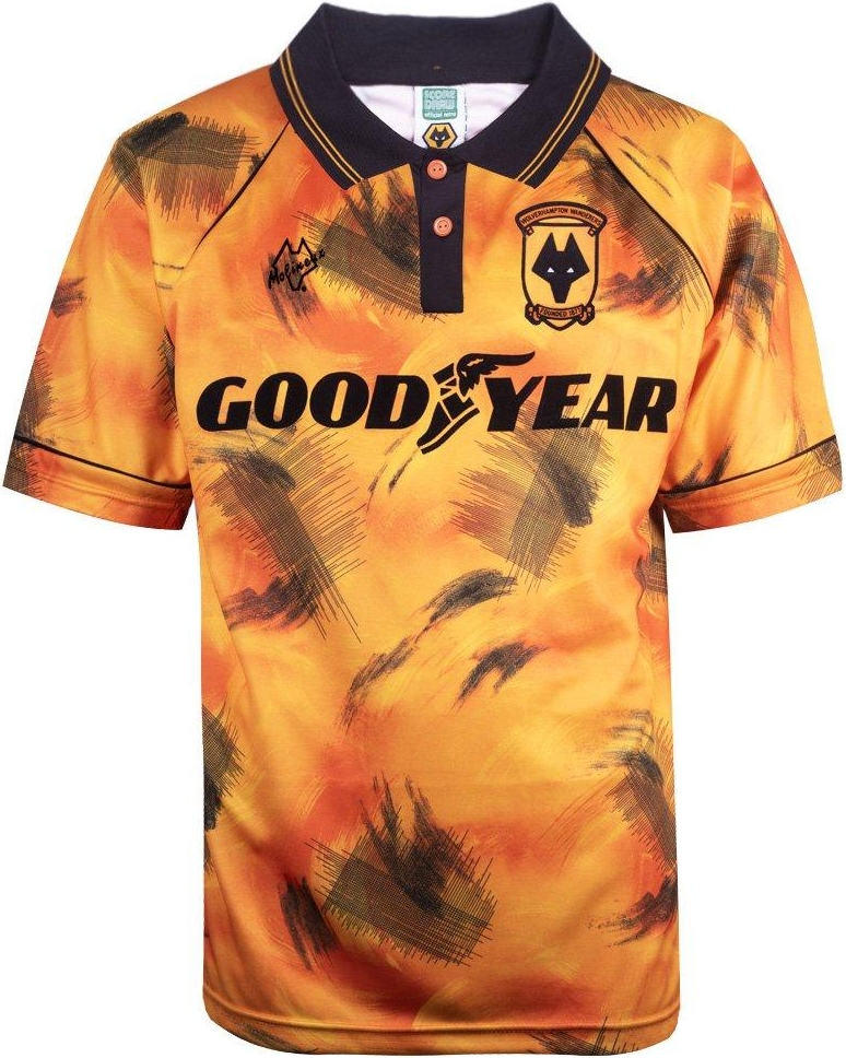 score draw wolverhampton wanderers home shirt 1993