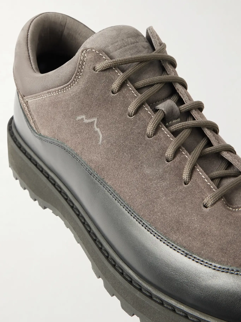 diemme cornaro gala leather-trimmed suede hiking boots