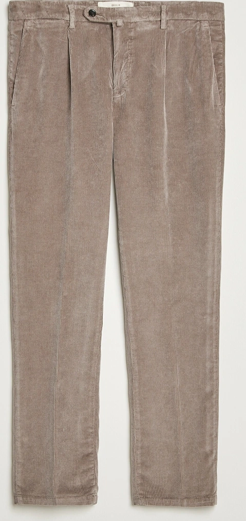pleated corduroy pants - taupe