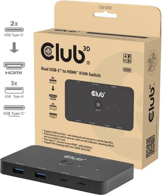 Club 3D CSV-2512 KVM Audio Switch