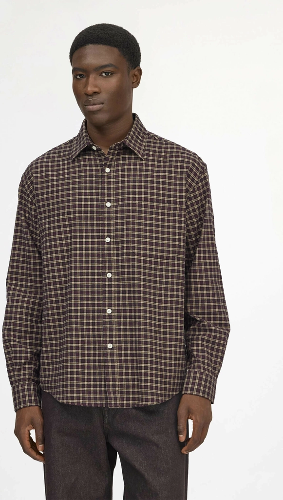 nn.07deon 5465 - skjorter - bordeaux check