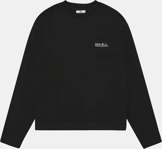 bareen Garment Services Oversized LS Mand T-shirt - Black