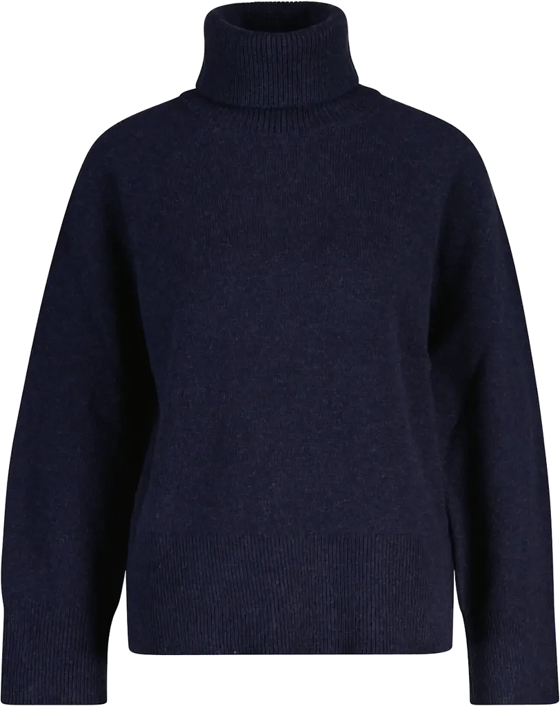 Gant Wool Cashmere Turtleneck - EVENING BLUE - XS