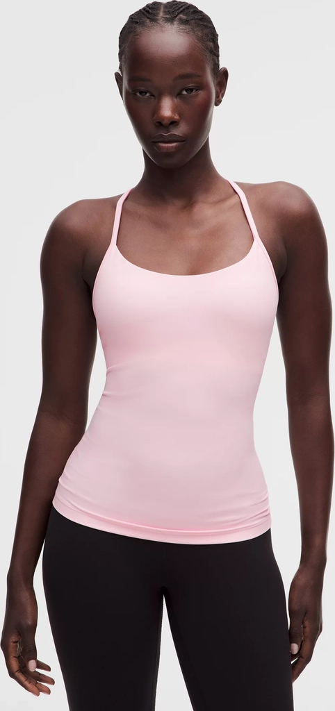 lululemonflow y tank top light support, b/c cup women's sleeveless & tank tops - top - pink pearl-
