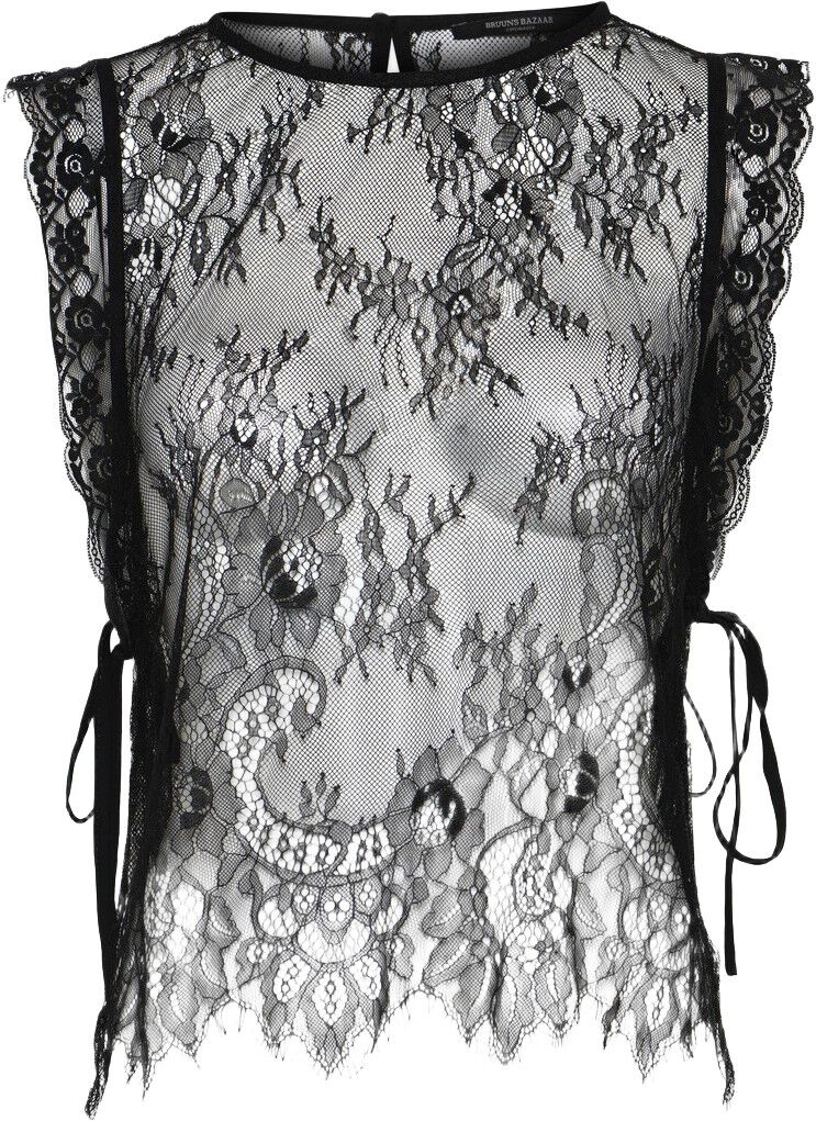 Bruuns Bazaar Laccobblisia top Kvinde Black Toppe Str 34 - hos Magasin