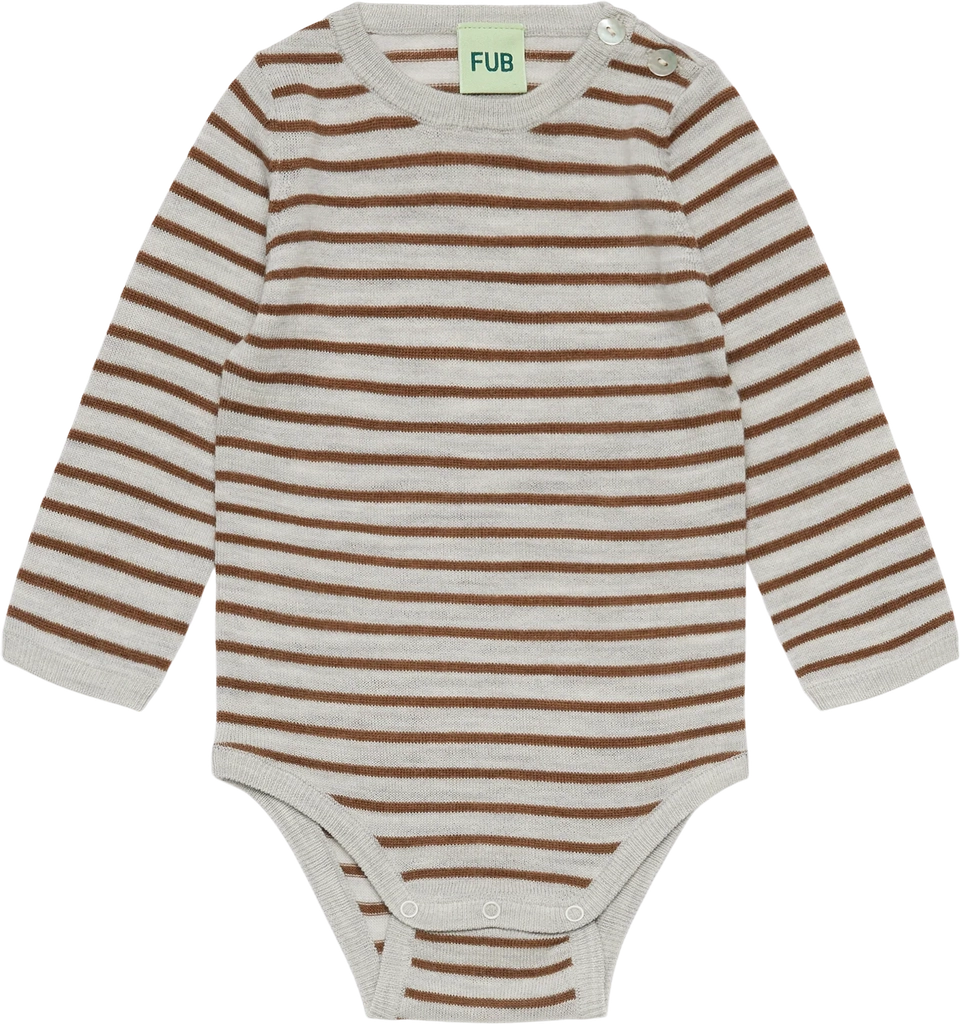 FUB Baby Body - LIGHT GREY MELANGE/HAZEL MELANGE - 56