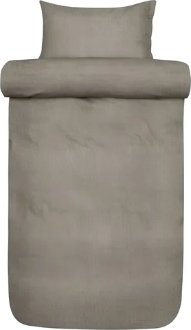 dobbelt sengetøj 200x220 cm - 100% bomuldsflonel - høie of scandinavia - emil chocolate brown