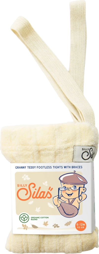 silly silas granny bamse footless strømpebukser med braces lemon icing