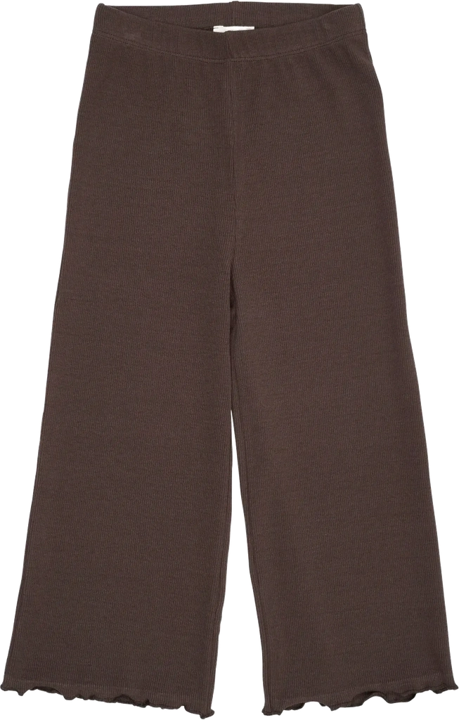 modal rib wide pants - bottoms