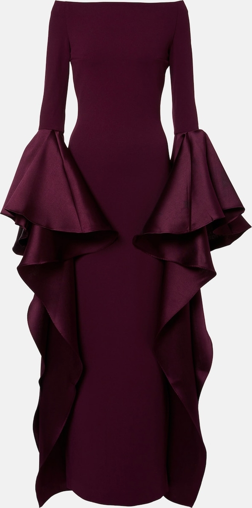 Solace London Vestido de Fiesta Astria con Satén - Morado