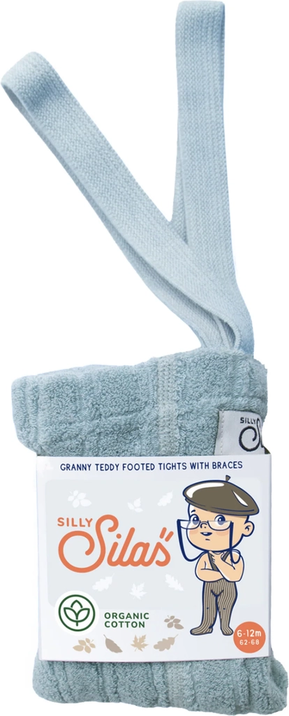 silly silas granny bamse strømpebukser med braces misty blue