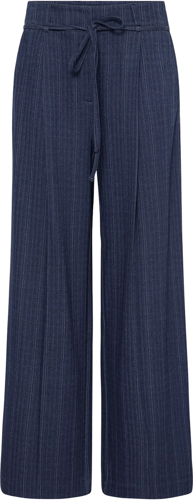 ICHI Ihkate Pinelle Wide Pa - DARK BLUE JACQUARD STRIPE - L
