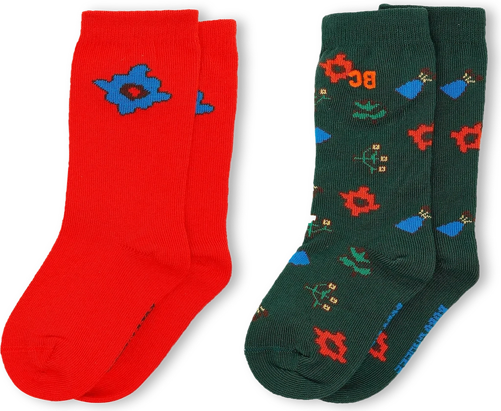 Bobo Choses Blossom All Over Socks Pack - RED - 20/22