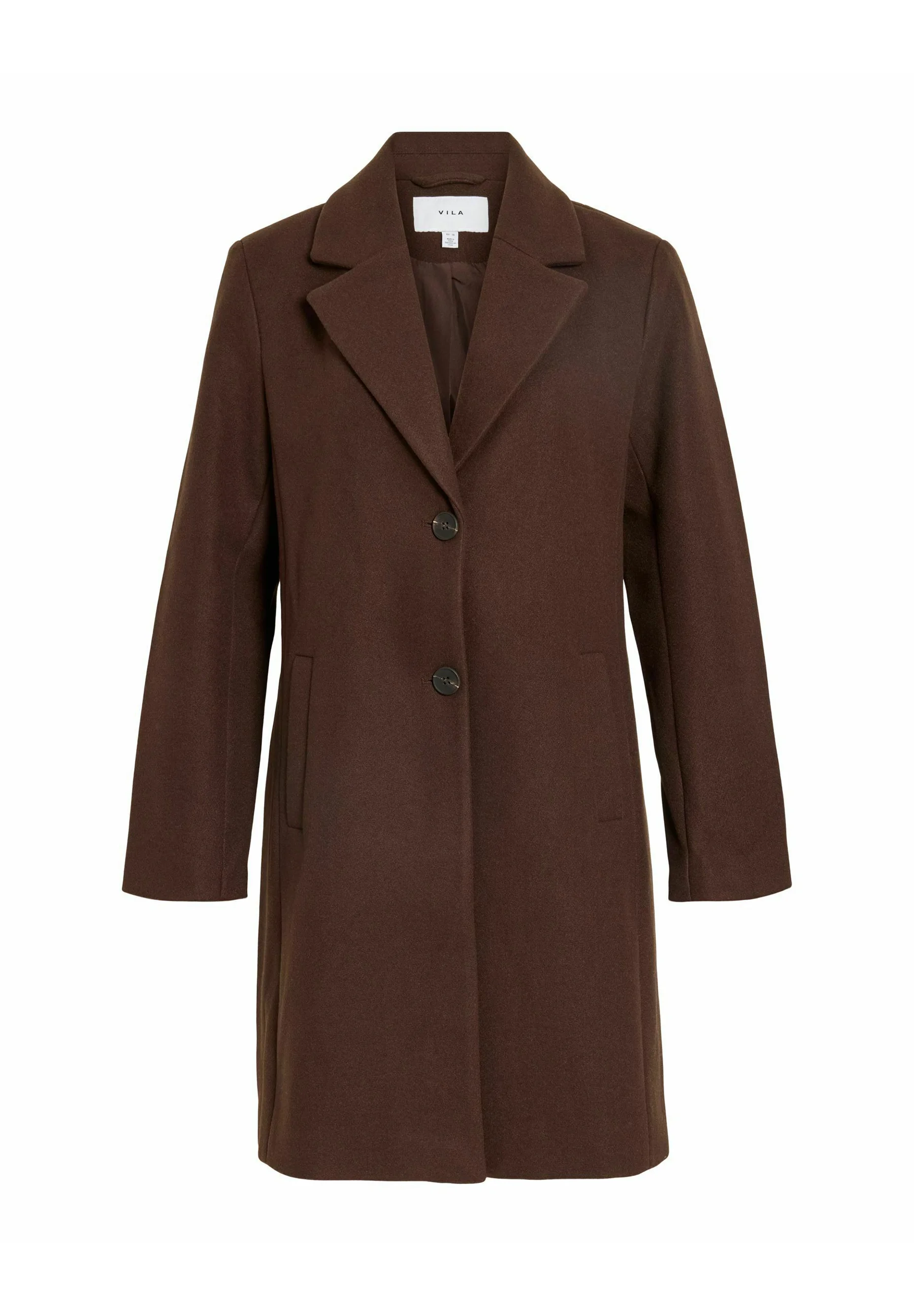 vilaviclaudia button coat - noos - trenchcoat - coffee bean