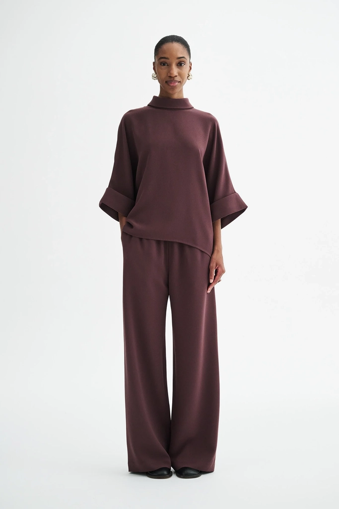 mkdt studio bailee crepe georgette burgundy