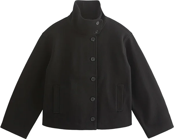 new lookfunnel neck jacket - summer jacket - black
