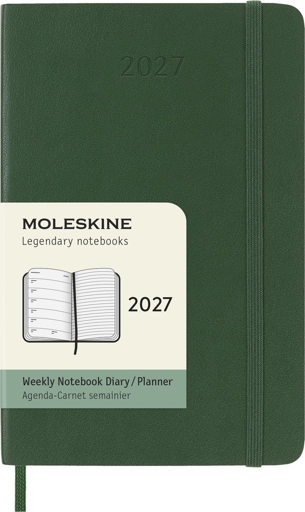 Moleskine Myrtle Green Pocket Soft Cover 2027 Weekly Planner