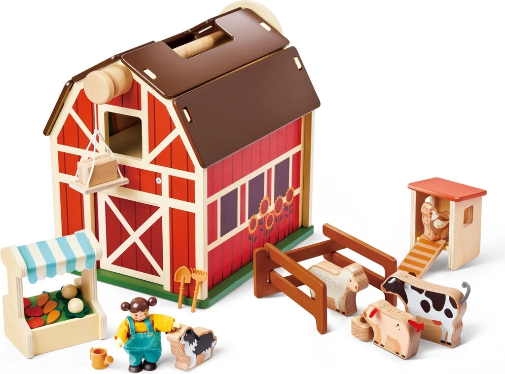 Hape Happy Farm Playset Pædagogisk Legetøj