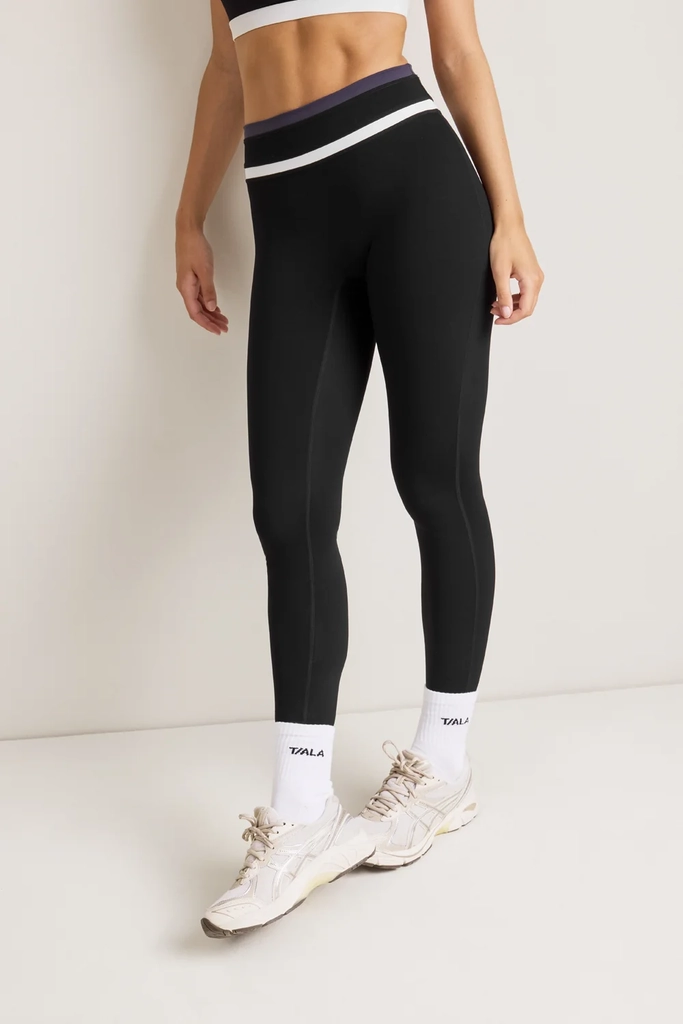 Contrast High Waist Legging - Black