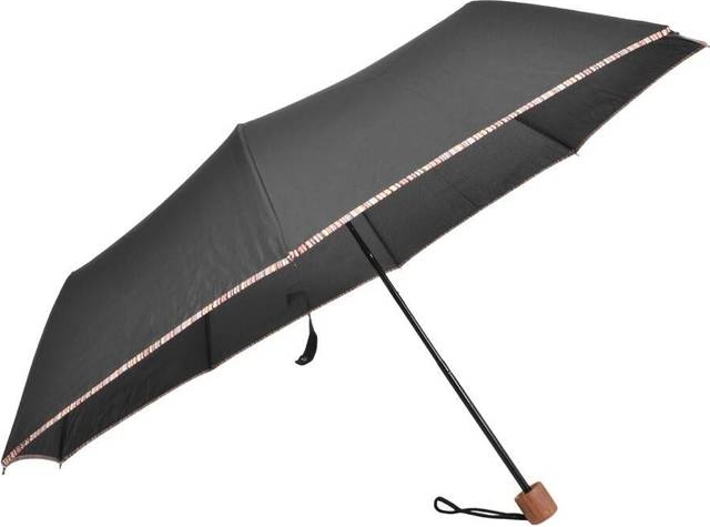 Paul Smith Signature Stripe Trim Small Umbrella Black