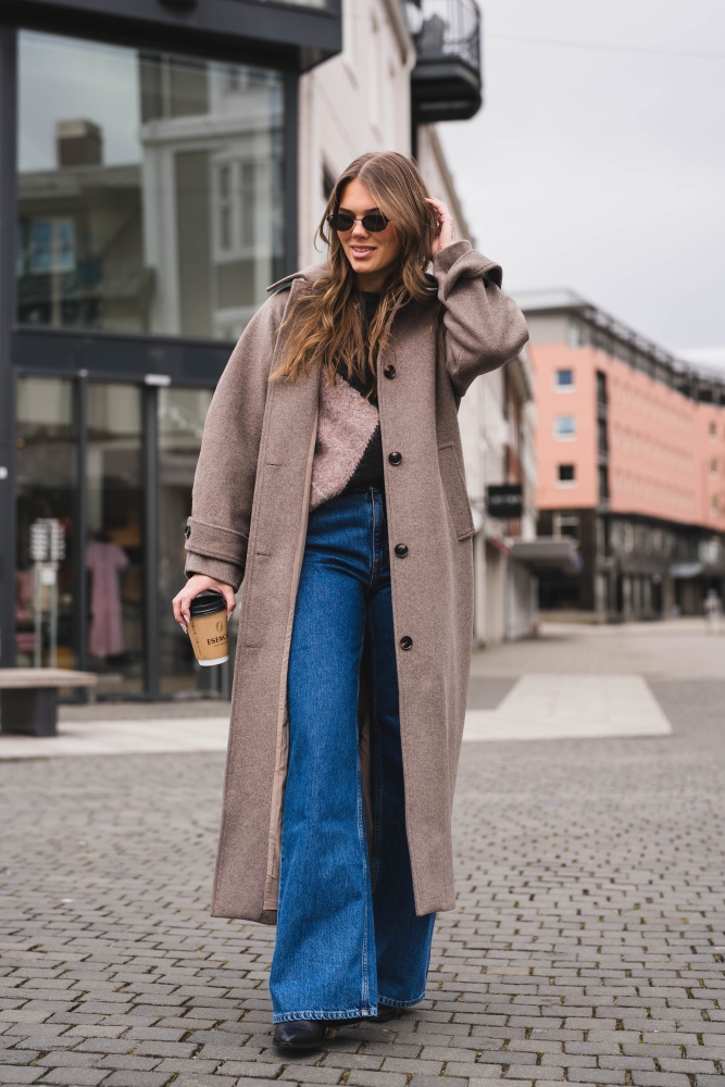 keaton wool coat taupe