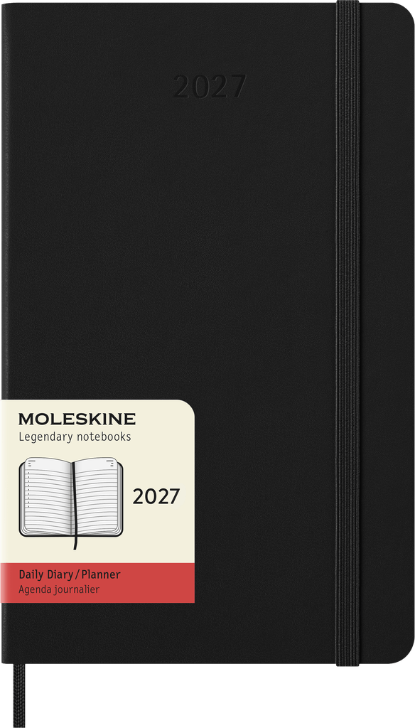 Moleskine Black Large Hard Cover Daily Planner 2027