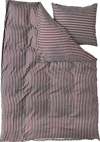 basis sengetøj 140x200 cm - brun og beige strib