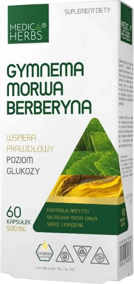 medica herbs gymnema mulberry berberine - 60 kapsler