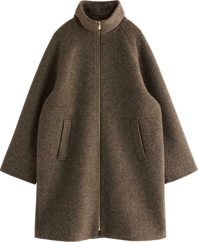 Lindex Coat In Wool Blend - Brown