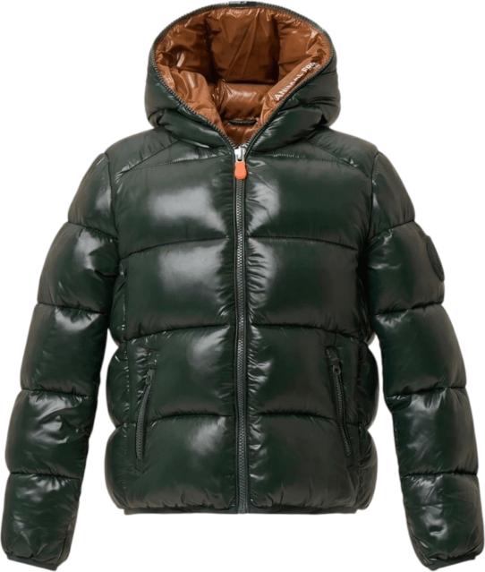 Save The Ducktil drenge. J31280B-LOVE21 Grøn quiltet jakke Artie (14años= 164cm), Casual, Bæredygtig, Genanvendt nylon, børnetøj