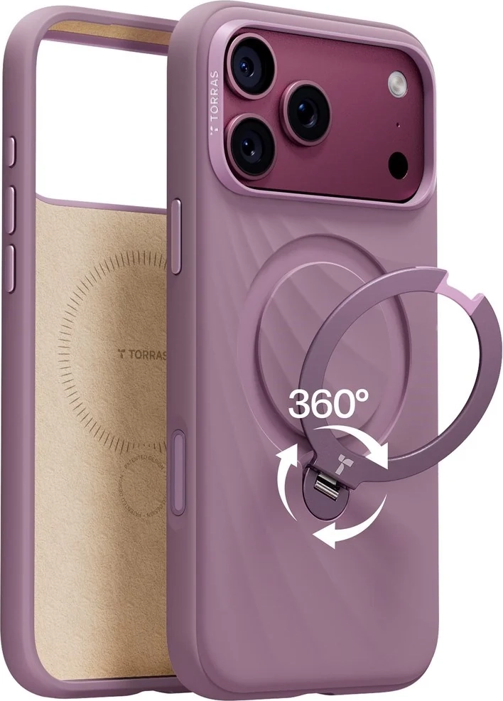iPhone 18 Pro Max / 17 Pro Max TORRAS Ostand Q3 Wind Bagside Cover - MagSafe Kompatibel - Lilla