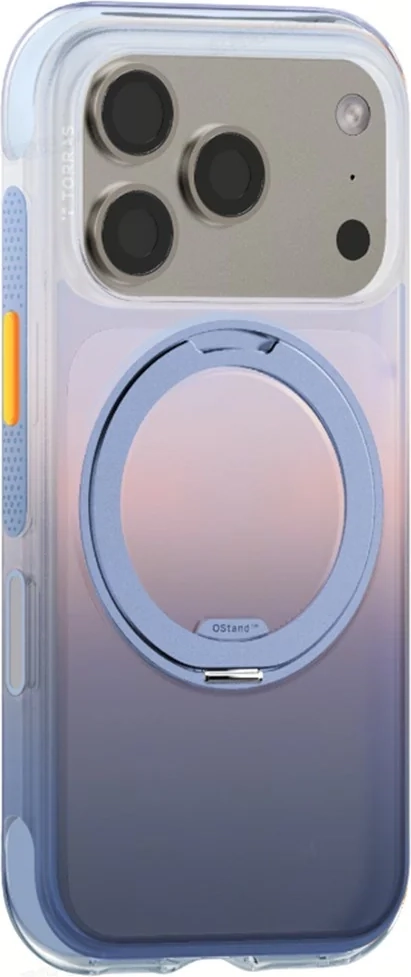 iPhone 18 Pro / 17 Pro TORRAS O3 Air Gradient Bagside Cover - MagSafe Kompatibel - Lilla / Blå