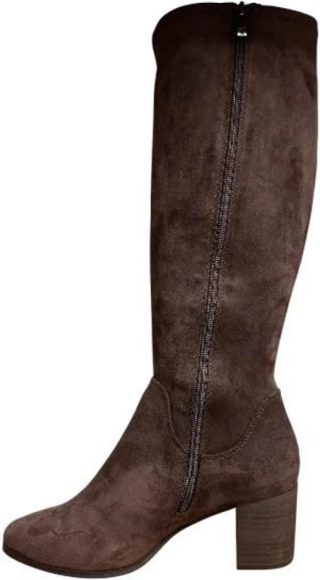 Caprice Stiefel Aus Textil Mit Blockabsatz Braun