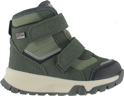 Color Kids Boots With Velcro Wp - Khaki Green