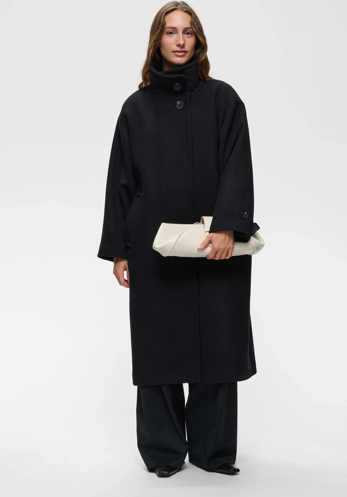 inwearztinnaiw collar coat - klassisk frakke - black