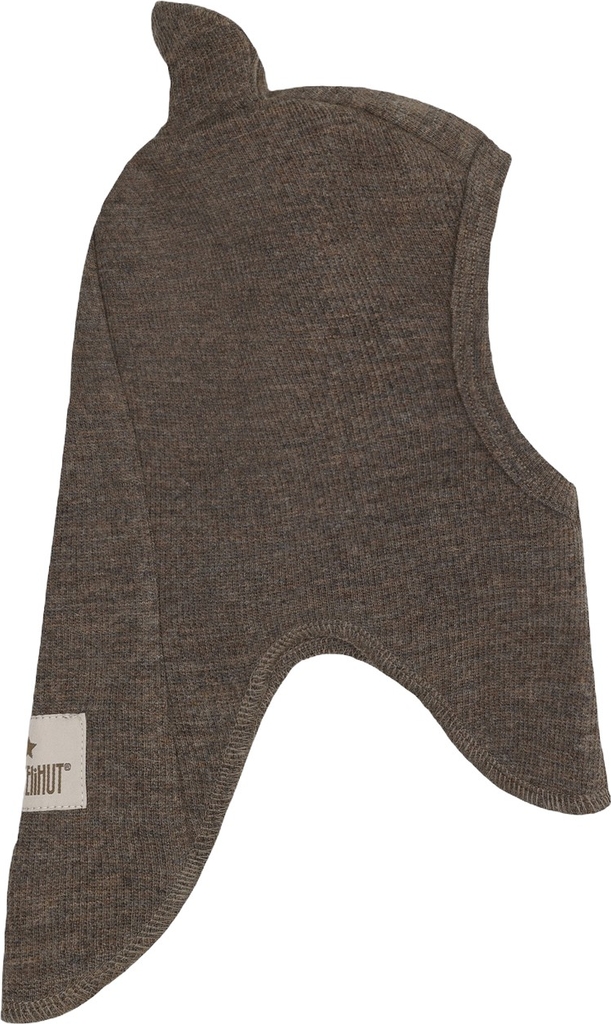 Huttelihut Balaclava Ears Wool Rib 40\0-3M - Huer & Hatte Uld hos Magasin