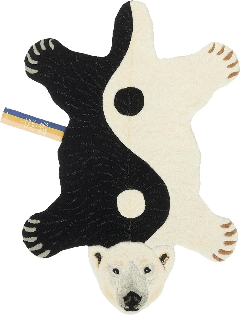 mara yin yang isbjørn gulvtæppe - small