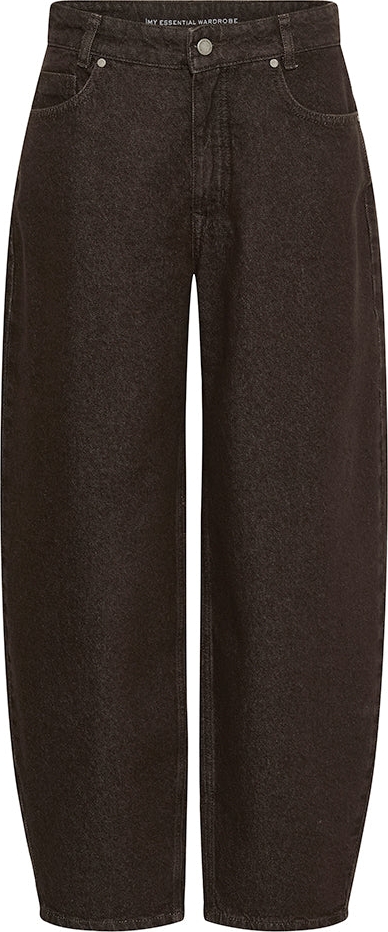 my essential wardrobe lance barrel jeans - mørk brun