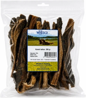 whesco tørret kamelkallun – naturlig hundesnack 200 g