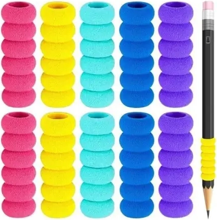 10 skum penne grips, skridsikre blyant grips, blyant grips skrivehjælp, blyant grips