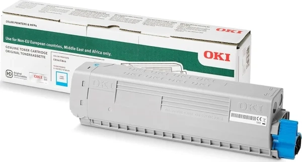 oki c834 lasertoner, cyan, 10.000 sider