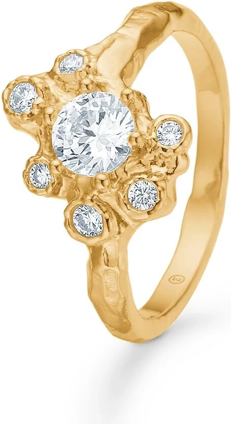 lace ring - forgyldt