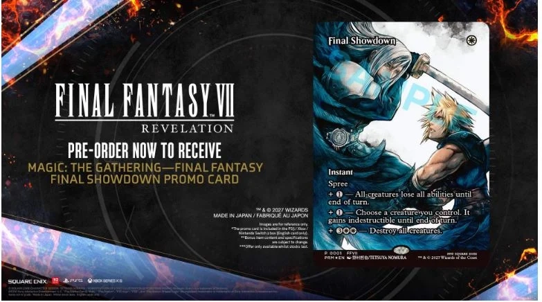 Final Fantasy VII Revelation Deluxe Edition Promo Card