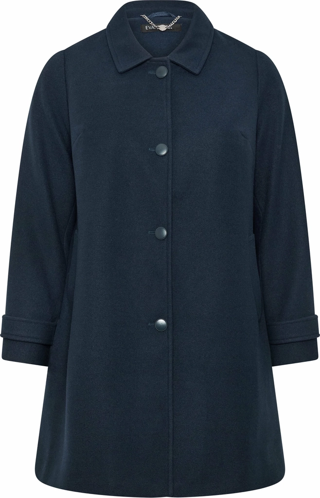 evans - plus size coats - korte frakker - navy