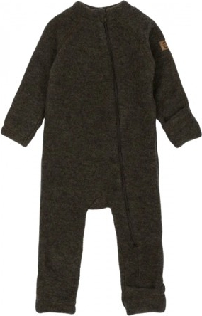 Baby Ulddragt I Merinould Med Ombuk Dark Brown 56