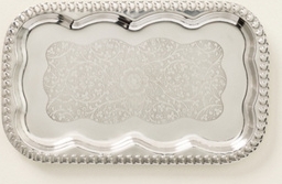 fleur etched silver trinket