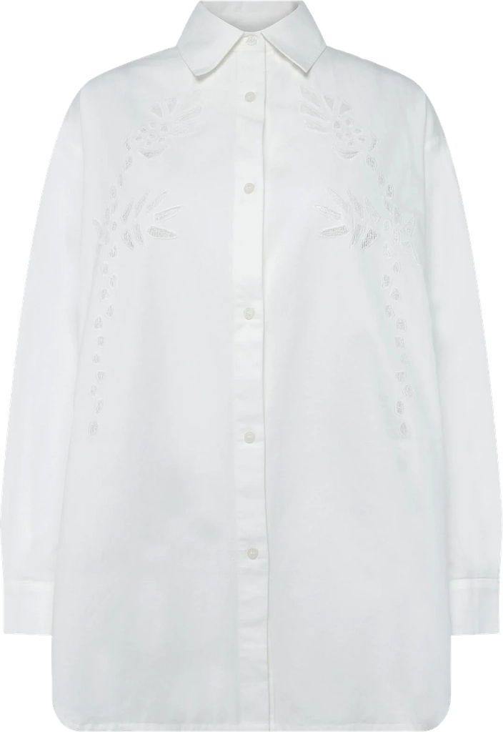 Stella Nova Loose Shirt With Embroidery Anglais - WHITE - 40